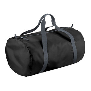 Sac de sport noir avec sangles grises, fermeture éclair, léger, pour voyages et salle de sport, unisexe - Product Image 1