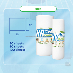 Krclean Lingettes de cuisine écologiques super absorbantes, 30 feuilles, 20x22cm, chiffons de nettoyage jetables en tissu non tissé pour la vaisselle - Product Image 4