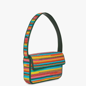 กระเป๋าคลัทช์ลูกปัดแก้วลายดอกไม้เขตร้อน ได้รับการรับรองจาก MS Handicraft ออกแบบเองได้ตามต้องการ กระเป๋าสไตล์เม็กซิกันสำหรับงานปาร์ตี้ พร้อมสายสะพายข้าง - Product Image 1