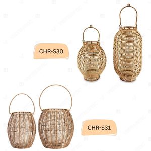 Vietrustic Stylish Woven Lantern Light <b>Hurricane</b> <b>Candle</b> Holder Bamboo Rattan Lantern Hanging <b>Candle</b> Holders - Product Image 4
