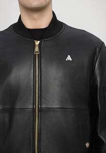 Chaqueta Bomber de Cuero de Alta Calidad para Hombre, Chaquetas de Cuero para Hombre, Artículo de Moda 2026: Chaqueta Bomber - Product Image 5