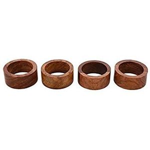 Anillo para Servilletas de Madera de Mango Natural de Diseño, Ecológico, Duradero y de Lujo con Patrón Único para Bodas y Uso Diario - Product Image 3