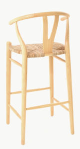 Chaise de salle à manger en bois ergonomique moderne et durable avec assise et dossier en rotin, design scandinave, meubles de salle à manger - Product Image 3
