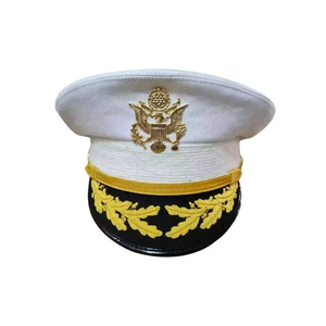 หมวกเครื่องแบบพิธีการคุณภาพสูง ปรับขนาดได้ ใช้ได้ทุกเพศทุกวัย ระบายอากาศได้ดี เหมาะสำหรับทุกฤดู บริการ OEM ขายส่งหมวกเครื่องแบบที่ดีที่สุด - Product Image 6