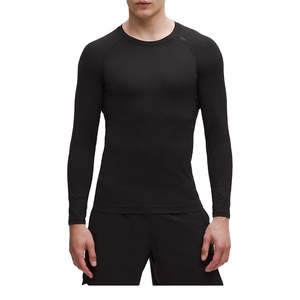 เสื้อรัดรูปแขนยาวสำหรับผู้ชาย คอสูง ระบายอากาศ แห้งเร็ว ผลิตจากผ้าสแปนเด็กซ์/ไนลอน จากโรงงาน - Product Image 4