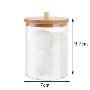 Boîte de conservation alimentaire en verre moderne avec couvercle en bois, organisateur de rangement de cuisine pour fruits secs, biscuits, bonbons, céréales, riz, pâtes et café - Product Image 2
