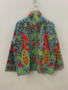 Latest Design Handmade Suzani Jacket Velvet Embroidery Women Short Boho Gypsy <b>Coat</b> Autumn Outerwear Factory Supply Wholesale - Product Image 3