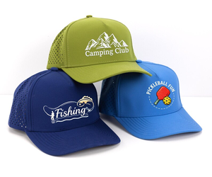 High Quality 5 Panel Golf Caps Performance Custom Tee <b>Holder</b> Laser Cut Back Side Adjustable Golf <b>Hats</b> with Activities Outdoor - Product Image 1