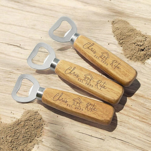 <b>Personalised</b> <b>Bottle</b> Opener Custom Engraved Wooden Beer Opener Handmade Wood Handle <b>Bottle</b> Cap Opener Wedding Favors Party Gift - Product Image 4