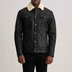 Trex Export Original Genuine <b>Leather</b> <b>Jacket</b> for <b>Mens</b> Classic Fashionable <b>Leather</b> <b>Jacket</b> Biker Motorcycle - Product Image 3