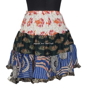 Boho New Festival Gypsy <b>Patchwork</b> Mini Rara <b>Skirt</b> Hippy Boho Style Women Cotton Patch Work 20 Inch Mini Patch Work <b>Skirt</b> Boho - Product Image 4