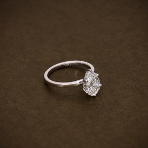 Anillo de Compromiso con Diamante Cultivado en Laboratorio, Corte Pera, VVS2, Certificado IGI, Anillo Solitario, Oro de 18K o Platino, Joyería Fina - Product Image 4