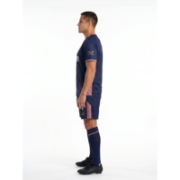 Orijinal Maç Forması Erkek %100 Polyester Futbol Forması Süblimasyon Baskılı Tasarım Fileli Hızlı Kuruyan V Yaka Kısa Kollu Özel Tasarım