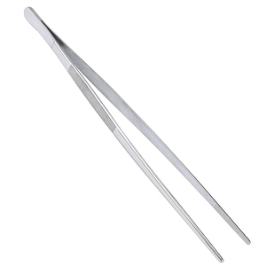 Pinces de cuisine angulaires en acier inoxydable, pinces de chef professionnelles pour une présentation précise des aliments - Product Image 3