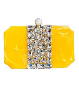 Bolso de Mano al por Mayor, Bolso de Noche con Doble Cara, Bordado con Cuentas de Diamantes Rosas - Product Image 3