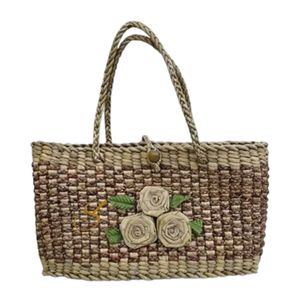 Sac fourre-tout artisanal en jacinthe d'eau – Sac naturel fait main - Product Image 1