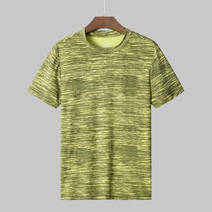Camiseta deportiva de manga corta para hombre, personalizada, de punto sólido, cuello redondo, transpirable, de seda helada, de secado rápido, talla grande - Product Image 4