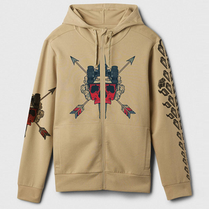Sweat-shirt à capuche zippé décontracté pour garçons, en polaire, imperméable, avec poche, été, broderie personnalisée, fabricant OEM ODM - Product Image 2