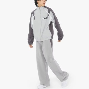 Premium Quality Custom Design Whole Nylon Windbreaker <b>Zipper</b> <b>Jacket</b> With Matching Pants Men's Tracksuit Breathable Men's Set - Product Image 1