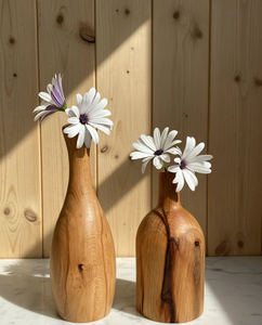 Vase à fleurs en bois massif fait main, design moderne et écologique, décoration d'intérieur, vente en gros - Product Image 4