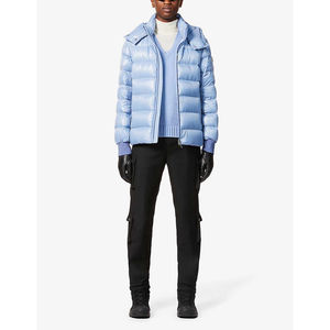 Custom Men's Green Quilted Puffer Coat <b>Waterproof</b> Winter <b>Jacket</b> with Bubble <b>Padding</b> Designer Embroidered Technique Plain Dyed - Product Image 4
