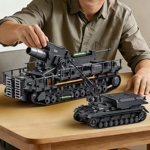 ชุดทหารสงครามโลกครั้งที่ 2 แบบ 2-in-1 Karl Gerät Mortar & Carrier ขนาด 1:28 ประกอบด้วยบล็อกตัวต่อ 4700+ ชิ้น พร้อมชิ้นส่วนที่เคลื่อนไหวได้ และทหารจำลอง 10 ตัว - Product Image 2