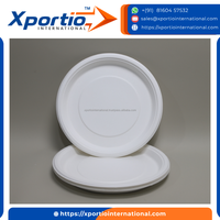 Nouvelles assiettes multi-compartiments en bagasse, couleur blanche, résistantes à l'huile, écologiques, compostables, compatibles micro-ondes, vaisselle jetable