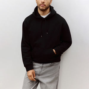 Sudadera con capucha de forro polar para hombre, estilo premium, de invierno, con cremallera de cuarto, diseño vintage, bolsillo bordado, color único, la mejor moda urbana. - Product Image 1
