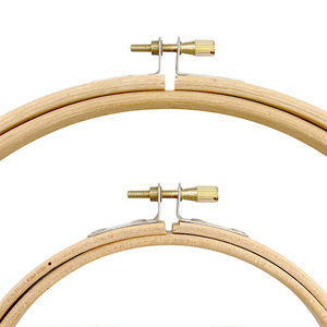 Aro de bordado de madera con borde redondo, forma redonda, accesorio de costura a mano simple y duradero, disponible en varios tamaños. - Product Image 4