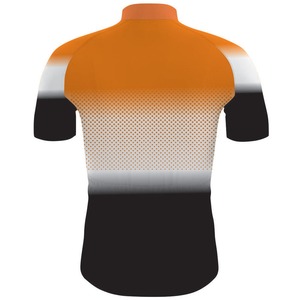 Maillot de Ciclismo para Hombre, Manga Corta, Degradado Naranja y Negro, Impresión por Transferencia de Calor, Transpirable, 100% Poliéster, Fusión sin Costuras - Product Image 5