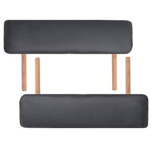 Table de massage pliante noire à 3 zones, épaisseur 3,9 pouces - Product Image 6