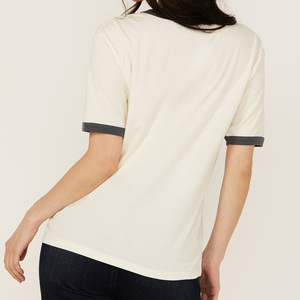 T-shirt à manches courtes pour femme Be Dot, col rond, coupe décontractée, 100% coton biologique, tissu jersey écologique - Product Image 4