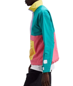 Chaquetas Cortavientos Deportivas con Forro de Malla de Nailon Arrugado, Tallas Grandes, Bloques de Color, Transpirables, con Etiquetas Personalizadas - Product Image 5