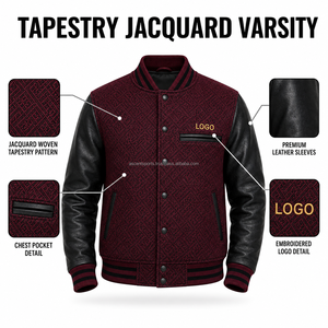 Blouson universitaire pour homme, blouson de baseball personnalisé, blouson bomber universitaire en gros pour homme, avec manches en cuir et broderie de patch - Product Image 6