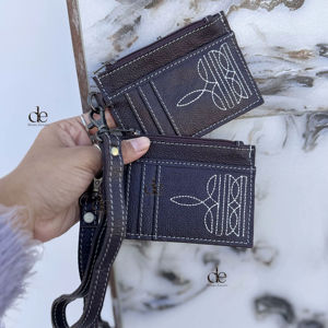 Porte-monnaie en cuir véritable pour femmes botte Stich portefeuille sac à main petit cuir véritable à la mode Offre Spéciale bracelet unisexe porte-monnaie - Product Image 1