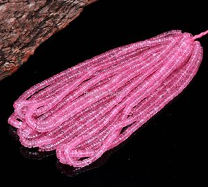Cuentas Heishi de Topacio Rosa Natural de 6-7mm, Corte Facetado Tipo Llanta, Venta al por Mayor, 16 Pulgadas, Marca VISHESH GEMS, Jaipur, India, Collar - Product Image 6