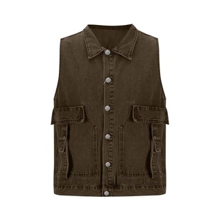 Best quality top trending latest <b>material</b> Men's <b>Denim</b> Vest comfortable anti pilling latest version breathable Men's <b>Denim</b> Vest - Product Image 1