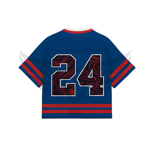 เสื้อฟุตบอลแบบสั่งทำพิเศษ 100% โพลีเอสเตอร์ สำหรับทุกเพศ ผู้ชาย แฟชั่น ทันสมัย คุณภาพสูง ไซส์ใหญ่ คอวี ผ้าตาข่าย - Product Image 4