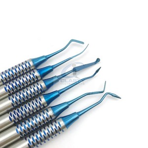 Ensemble d'outils de nettoyage des tissus mous dentaires, 6 pièces, acier inoxydable, instrument d'hygiène buccale professionnel, réutilisable, CE ISO - Product Image 4