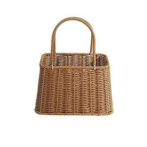 Panier de rangement vietnamien le plus vendu, design moderne, en céramique laquée, rotin naturel de luxe, haute capacité de charge, organisateur domestique - Product Image 1