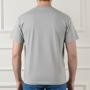 Camisetas de hombre de color liso, estilo oversize, con efecto lavado, informales - Product Image 6