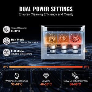 Pulitore a Ultrasuoni Digitale 15L 360W con Modalità Delicata e Degassificazione 40kHz, Potenza Industriale per Uso Domestico - Product Image 4