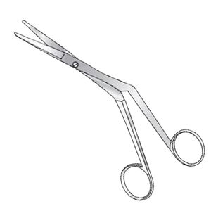 Tijeras de Turbinectomía Heymann Angulares de 197 mm de Largo, Instrumento Quirúrgico Manual de Acero Inoxidable, Juego de Instrumentos Quirúrgicos con Certificación CE para Cirugía General - Product Image 1