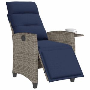 Chaise de jardin inclinable bleu marine - Product Image 4