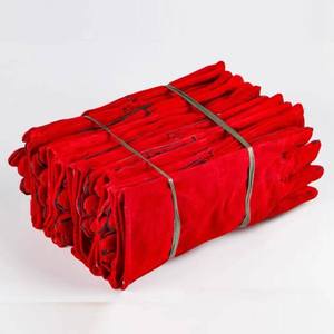Leather Heat Resistance Safety <b>Gloves</b> 14 Inch Straight Cuff Durable Anti-Heat Full Texture - Product Image 4
