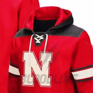Sweat à capuche de hockey rouge Nebraska Cornhuskers pour homme, manches longues, impression par sublimation, logo sur le devant, fermeture à cordon, qualité supérieure - Product Image 6