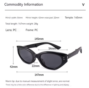 Wholesale Custom Logo Ladies <b>Sunglasses</b> Vintage Cat Eye Frame Beige PC Material UV400 Optical Promotional Sun Glasses for Women - Product Image 2