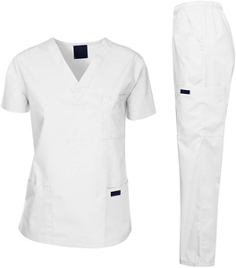 2022 Latest New Hospital Nurse Uniforms Top & Pant Set 2 Piece Cargo Pockets V Neck Nursing Medical <b>Scrub</b> For Mens & Womens - Product Image 6