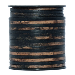 Cordon tressé en cuir de vachette véritable de 5 mm, personnalisé, pour la fabrication de bijoux en macramé DIY - Product Image 1