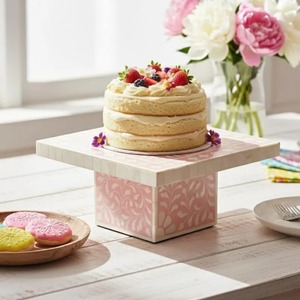Plateau en résine époxy personnalisé, support à gâteau, plateau en résine fait main, plateau décoratif moderne pour cadeau de mariage, prix de gros - Product Image 1